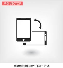 Rotate Smartphone or Cellular Phone  icon Vector icon 10 EPS