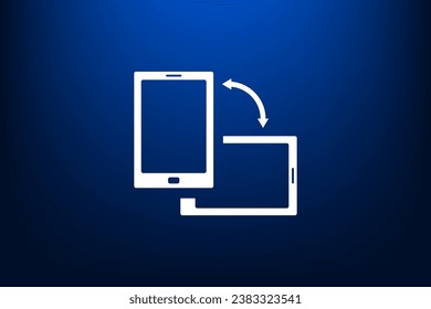 Rotar Smartphone o teléfono móvil o iconos de Tablet en vector