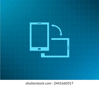 Rotate Smartphone or Cellular Phone or Tablet Icons in Vector