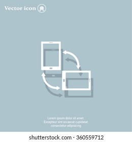 Rotate Smartphone or Cellular Phone or Tablet Icons in Vector