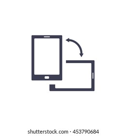 Rotate Smartphone or Cellular Phone or Tablet Icons in Vector