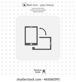 Rotate Smartphone or Cellular Phone or Tablet Icons in Vector