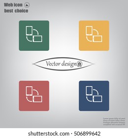 Rotate Smartphone or Cellular Phone or Tablet Icons in Vector