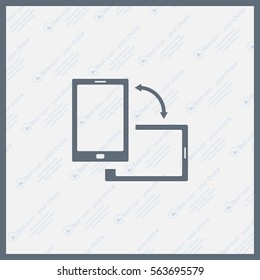 Rotate Smartphone or Cellular Phone or Tablet Icons in Vector