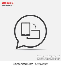Rotate Smartphone or Cellular Phone or Tablet Icons in Vector