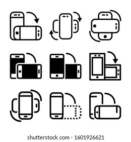 rotate smartphone icon isolated sign symbol vector illustration - Collection of high quality black style vector icons
