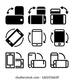 rotate smartphone icon isolated sign symbol vector illustration - Collection of high quality black style vector icons

