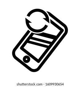 rotate smartphone icon isolated sign symbol vector illustration - high quality black style vector icons
