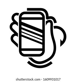 rotate smartphone icon isolated sign symbol vector illustration - high quality black style vector icons
