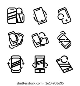 rotate smartphone icon isolated sign symbol vector illustration - Collection of high quality black style vector icons
