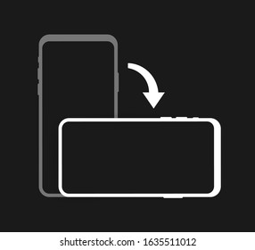 Rotate smartphone isolated icon. Device rotation symbol. Turn your device.