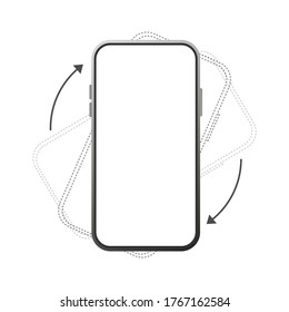 Rotate Smartphone Isolated Icon. Device Rotation Symbol. Turn Your Device.