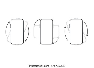 Rotate smartphone isolated icon. Device rotation symbol. Turn your device.