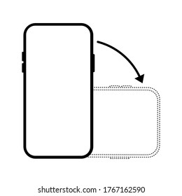 Rotate Smartphone Isolated Icon. Device Rotation Symbol. Turn Your Device.