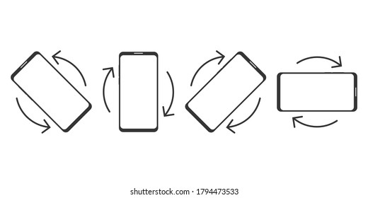 Rotate smartphone isolated icon. Device rotation symbol. Turn your device.