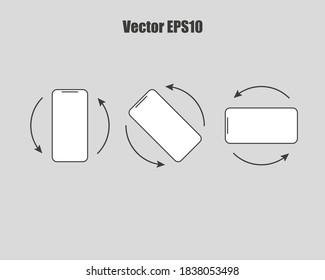 Rotate smartphone isolated icon. Device rotation symphol. Vector EPS10