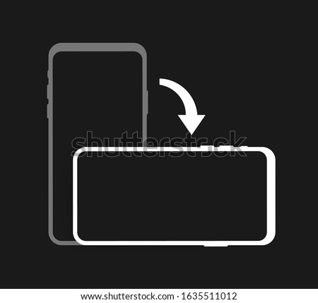 Rotate smartphone isolated icon. Device rotation symbol. Turn your device.