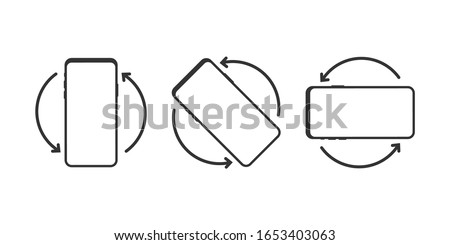 Rotate smartphone isolated icon. Device rotation symbol. Turn your device.