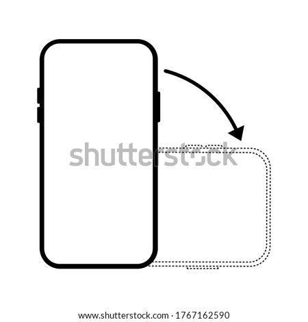 Rotate smartphone isolated icon. Device rotation symbol. Turn your device.