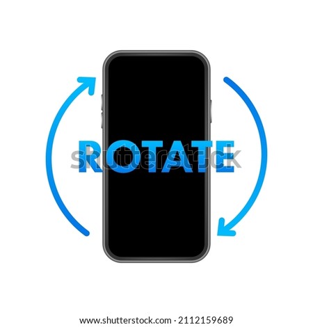 Rotate smartphone isolated icon. Device rotation symbol. Turn your device.