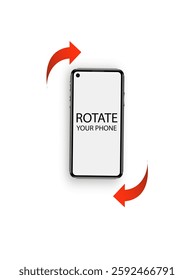 Rotate smartphone. Rotate Mobile phone. Device rotation symbol. Vector