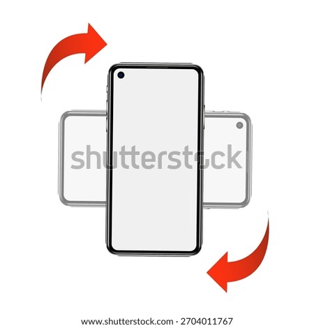 Rotate smartphone. Rotate Mobile phone. Device rotation symbol. Vector