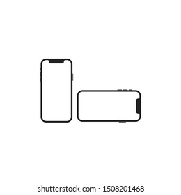 Rotate smartphone screen black icon