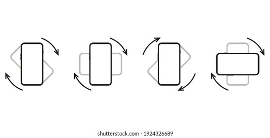 Rotate smartphone vector icon, device symbol. Vector illustration.