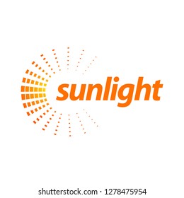 Rotate splash orange sunlight logo concept design template idea