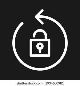 Rotate, unlock icon vector image. Can also be used for arrows and signs. Suitable for use on web apps, mobile apps and print media.