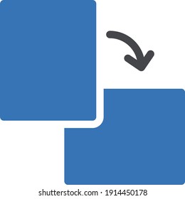 rotate vector glyph color icon