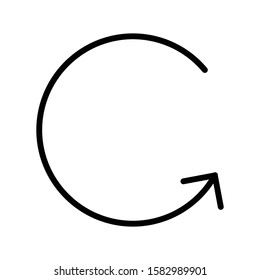 rotate vector glyph flat icon 