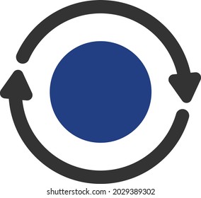 Rotate Vector Glyph Two Color
