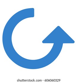 Rotate vector icon. Flat cobalt symbol. Pictogram is isolated on a white background. Designed for web and software interfaces.