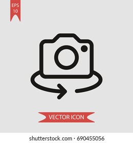 Rotate vector icon, illustration symbol