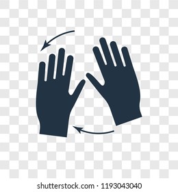 Rotate vector icon isolated on transparent background, Rotate transparency logo concept