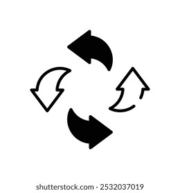 Girar ícones de vetor prontos para usar site e celular