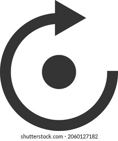 Rotate vector illustration. A flat illustration design of Rotate icon on a white background.