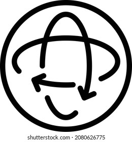 rotate Vector illustration on a transparent background. Premium quality symbols. Stroke vector icon for concept and graphic design.
