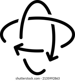 rotate Vector illustration on a transparent background. Premium quality symbols. Stroke vector icon for concept and graphic design.