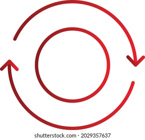 Rotar el diseño del icono de gradiente de línea del vector
