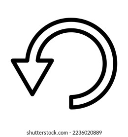 Rotate Vector Line Icon Design