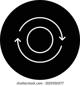 Rotar el diseño de iconos invertidos de la línea del vector
