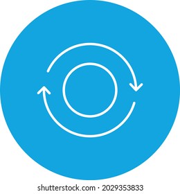 Rotar el diseño de iconos multicolor de la línea del vector
