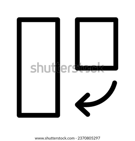 Rotate Vertical Icon Vector Symbol Design Illustration