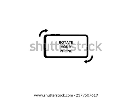 rotate your phone icon from horizontal to vertical. rotate your smart phone orientation vector icon symbol