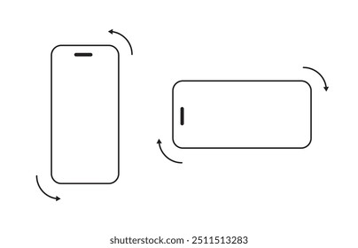  Rotar el ícono de su teléfono Icono de rotación de pantalla móvil Rotar el ícono de Orientación del dispositivo de símbolo
