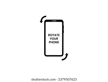 rotate your phone icon. rotate your smart phone orientation vector icon symbol