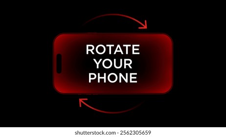 Rotate your smartphone orientation. Rotate your phone for better experience. This video is horizontal.
Smartphone Rotate Design.