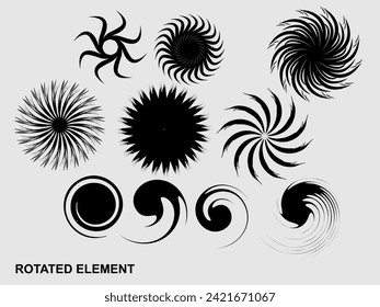 elemento girado para formas básicas de diseño